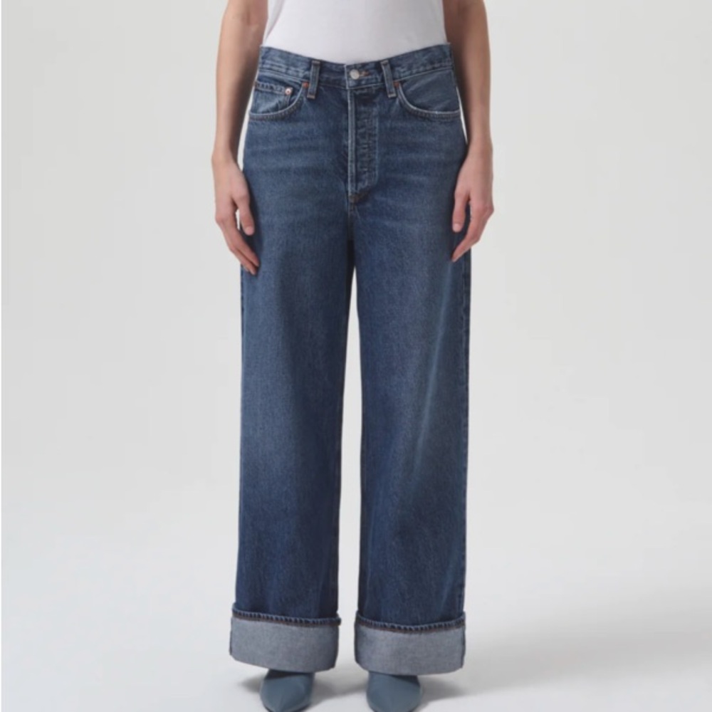 Agolde Dark Blue Flare Jeans